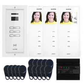 ELECTRAVideointerfon Electra Smart+ 3.5” pentru 3 familii montaj incastrat - alb