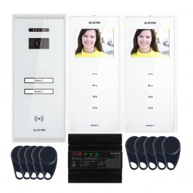 ELECTRAVideointerfon Electra Smart+ 3.5” pentru 2 familii montaj aparent - alb