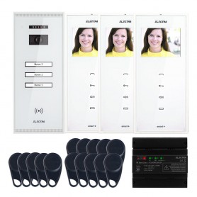 ELECTRAVideointerfon Electra Smart+ 3.5” pentru 3 familii montaj aparent - alb