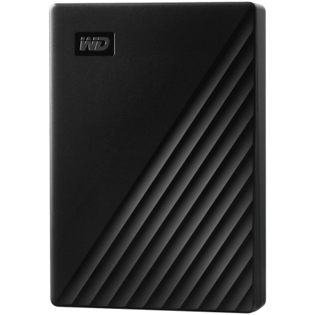 HDD Extern WD My Passport 5TB, 256-bit AES hardware encryption, Backup Software, Slim, USB 3.2 Gen 1 Type-A up to 5 Gb/s, Black