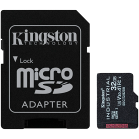 Kingston 32GB microSDHC Industrial C10 A1 pSLC Card + SD Adapter