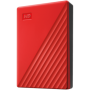 HDD Extern WD My Passport 4TB, 256-bit AES hardware encryption, Backup Software, Slim, USB 3.2 Gen 1 Type-A up to 5 Gb/s, Red