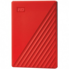 HDD Extern WD My Passport 2TB, 256-bit AES hardware encryption, Backup Software, Slim, USB 3.2 Gen 1 Type-A up to 5 Gb/s, Red