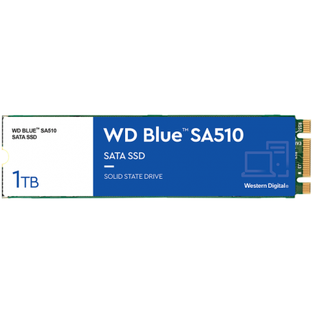 SSD WD Blue SA510 1TB SATA 6Gbps, M.2 2280, Read/Write: 560/520 MBps, IOPS 90K/82K, TBW: 400