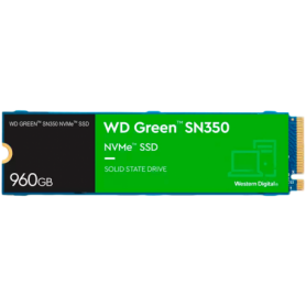 SSD WD Green SN350 960GB M.2 2280 PCIe Gen3 x3 NVMe TLC, Read/Write: 2400/1900 MBps, IOPS 340K/380K, TBW: 80