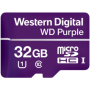 MicroSDHC Card WD Purple SC QD101 Ultra Endurance 32GB, SDA 6.0, Speed Class 10, TBW 16