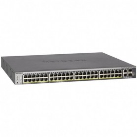 Gigabit Stackable Smart Switch (48 GE ports, 4 10G ports, PoE+) 4 Dedicated, 2 Copper and 2 Fiber (S3300 series S3300-52X-PoE+)
