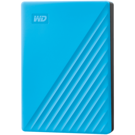 HDD Extern WD My Passport 4TB, 256-bit AES hardware encryption, Backup Software, Slim, USB 3.2 Gen 1 Type-A up to 5 Gb/s, Blue S