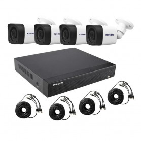 Sistem supraveghere video exterior HD 5MP 4 camere Eyecam