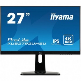 IIYAMA Monitor Prolite, 27" ETE, ULTRA SLIM LINE, 3840x2160 UHD, IPS, 4ms, 13cm height adj. stand, 300cd/m², DVI, HDMI, DisplayP
