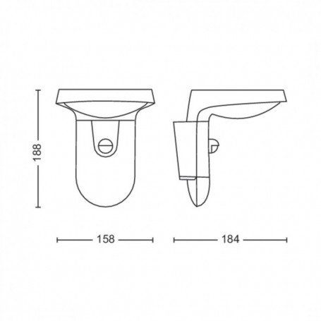 Aplica LED solara pentru exterior cu senzor de lumina si miscarePhilipsTyla, 1.2W, 4V, 255 lm, lumina neutra (4000K), IP44, 188x