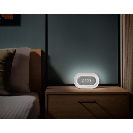 Ceas Ledvance LED CLOCK DIM, 5V, 3.4W, 12 lm, luminaneutra (4000K), dimabila, Touch control, 150x85x47mm, baterie Li-ionreincarc