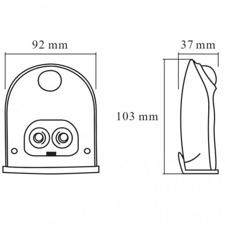 Aplica LED pentru exterior pe baterii 3xLR6 incluse, cu senzor demiscaresi lumina Ledvance DOORLED DOWN, 1W, 4.5V, 40 lm, lumina