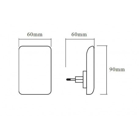 Lampa de veghe Ledvance LUNETTA Glow White cu senzor de lumina, 0.28W, 5lm, lumina calda (3000K)
