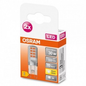 2 Becuri LED Osram PIN, G9, 2.6W (30W), 320 lm, lumina calda (2700K)