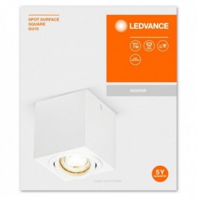 Spot Ledvance Surface Square, 1xGU10, max. 7W, IP20, 8x9.5cm, montajaplicat, Alb