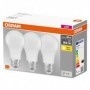 3 Becuri LED Osram Base Classic A, E27, 8.5W (60W), 806 lm, luminacalda(2700K)