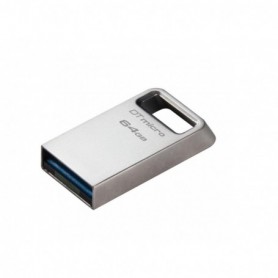 Memorie USB Flash Drive Kingston 64GB Data Traveler Micro, USB 3.2 Gen1, Metalic