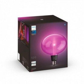 Bec LED RGB inteligent Philips Hue LG Ellipse, Bluetooth, E27, 6.5W (60W), 500 lm, lumina alba si color (2000-6500K), 20.5x18.5x