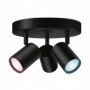 Spot LED RGB WiZ Imageo, Wi-Fi, Bluetooth, control vocal, 3xGU10, 3x5W, 1035 lm, lumina alba si color (2200-6500K), IP20, 12.3x2