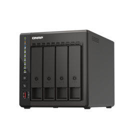 NAS QNAP 453E 4-Bay, CPU Intel Celeron J6412 4-core/4-thread processor, burst max. 2.6 GHz, RAM 8 GB DDR4 onboard not expandable