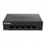 D-Link Switch DGS-105GL, 5 porturi Gigabit, Capacity 10Gbps, desktop, faramanagement, metal, negru, fara ventilator, D-Link Gree