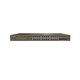 IP-COM 24-Port Gigabit Ethernet managed L3 switch, G5328F, Standarde: IEEE802.3,IEEE802.3u,IEEE802.3ab,IEEE802.3ad,IEEE802.3z,IE