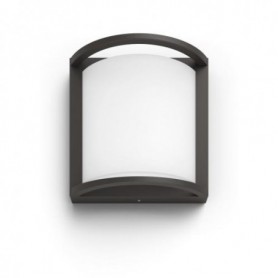 Aplica LED pentru exterior Philips Samondra, 12W (83W), 1200 lm ,luminaneutra (4000K), IP44, 190x190x90mm, Antracit