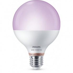 Bec LED RGB inteligent Philips Glob G95, Wi-Fi, Bluetooth,  E27, 11W (75W), 1055 lm, lumina alba si color (2200-6500K)