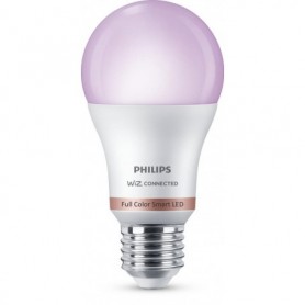 Bec LED RGB inteligent Philips Bulb A60, Wi-Fi, Bluetooth, E27, 8W (60W), 806 lm, lumina alba si color (2200-6500K)