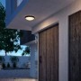 Plafoniera LED pentru exterior Philips Doris, 6W, 600 lm, luminacalda(2700K), IP54, 22 cm, Negru