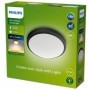 Plafoniera LED pentru exterior Philips Doris, 6W, 600 lm, luminacalda(2700K), IP54, 22 cm, Negru