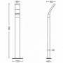 Stalp LED pentru iluminat exterior Philips Splay, 12W, 1100 lm, luminacalda (2700K), IP44, 960x120x160mm, Antracit