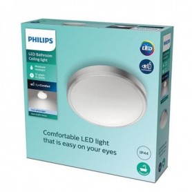 Plafoniera LED Philips Doris CL257, 17W, 1700 lm, lumina neutra (4000K), IP44, 31.3cm, Nichel