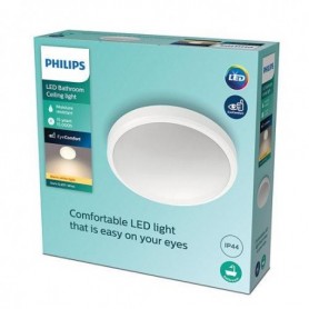 Plafoniera LED Philips Doris CL257, 17W, 1500 lm, lumina calda (2700K), IP44, 31.3cm, Alb