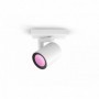 Spot LED RGB Philips Hue Argenta, Bluetooth, GU10, 5.7W, 350 lm, lumina alba si color (2000-6500K), IP20, Metal, Alb