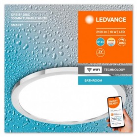 Plafoniera LED inteligenta pentru baie Ledvance SMART+ Wifi Orbis Disc 300, 18W, 2100 lm, lumina alba (3000-6500K), IP44, Ø300x4