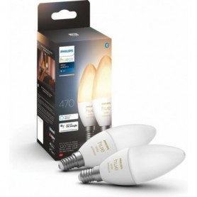2 Becuri LED inteligente Philips Hue B39, Bluetooth, E14, 4W (40W), 470 lm, lumina alba (2200-6500K)