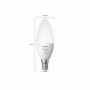 Bec LED RGB inteligent Philips Hue B39, Bluetooth, E14, 5.3W, 470 lm, lumina alba si color (2000-6500K)