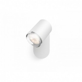 Spot LED pentru baie Philips Hue Adore, Bluetooth, GU10, 5W (50W), 350 lm, lumina alba (2200-6500K), IP44, 12.1x7.1cm, Metal, Al