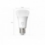 2 Becuri LED inteligente Philips Hue A60, Bluetooth, E27, 9W (60W), 806 lm, lumina calda (2700K)