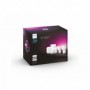 Pachet 3 Becuri LED RGB inteligente Philips Hue Spot, Bluetooth, GU10, 5W (35W), 350 lm, lumina alba si color (2000-6500K), Cons