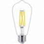 Bec LED Philips Classic ST64, EyeComfort, E27, 5.9W(60W), 806 lm, lumina calda (2200-2700K), dimabil, cu filament