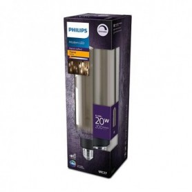 Bec LED vintage (decorativ) Philips Giant T65, EyeComfort, E27 ,6.5W(20W), 200 lm, lumina calda (1800K), dimabil, Fumuriu, 27.3x