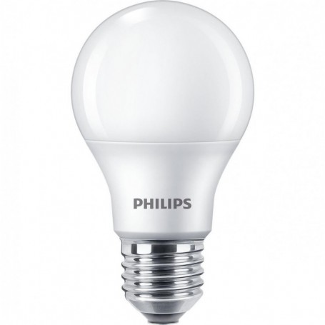 4 Becuri LED Philips A60, E27, 8W (60W), 806 lm, lumina neutra (4000K), mat