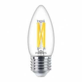 Bec LED Philips Classic B35, EyeComfort, E27, 3.4W (40W), 470 lm, luminacalda (2700K), dimabil, cu filament