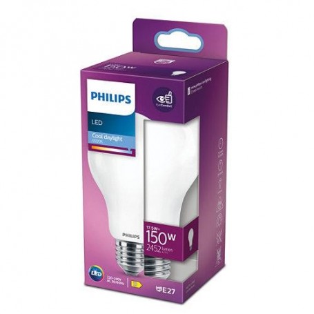 Bec LED Philips Classic A67, EyeComfort, E27, 17.5W (150W), 2452 lm, lumina rece (6500K), mat