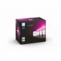 Pachet 3 Becuri LED RGB inteligente Philips Hue A60, Bluetooth, E27, 9W (75W), 1100 lm, lumina alba si color (2000-6500K) + Cons