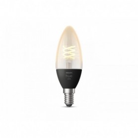 Bec LED inteligent Philips Hue B39, Bluetooth, E14, 4.5W (28W), 300 lm, lumina calda (2100K), cu filament