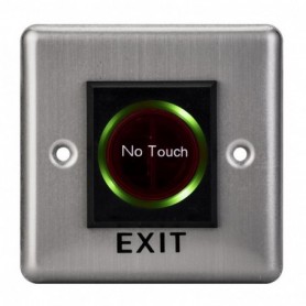 Buton de iesire cu infrarosu, incastrabil, ND-EB15-2Iesire contact:NO/NC Icon: No Touch LED stare Bi-color: albastru- verde Dist